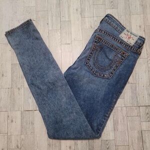 Women's Y2K True Religion Stella Light Wash Mid Rise Skinny Jeans Size 31